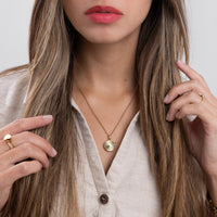 Sunray locket gold