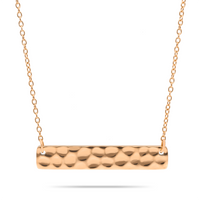 Hammered bar rosé gold
