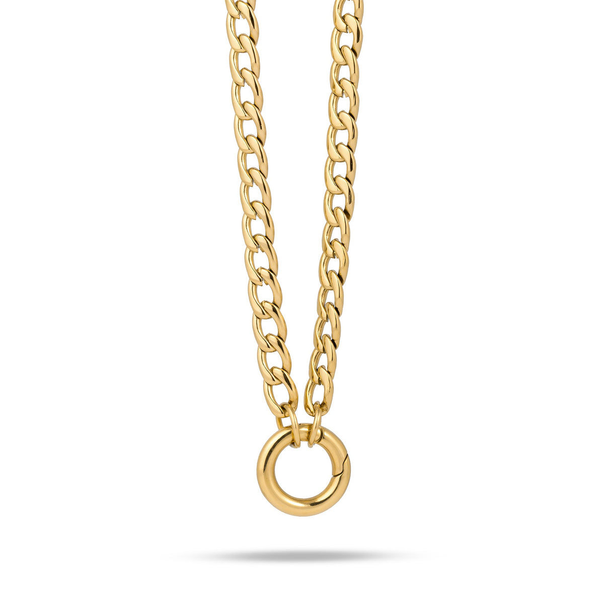 Loose letter & birthstone necklace gold