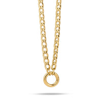 Loose letter & birthstone necklace gold