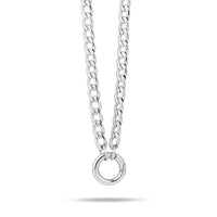 Loose letter & birthstone necklace silver