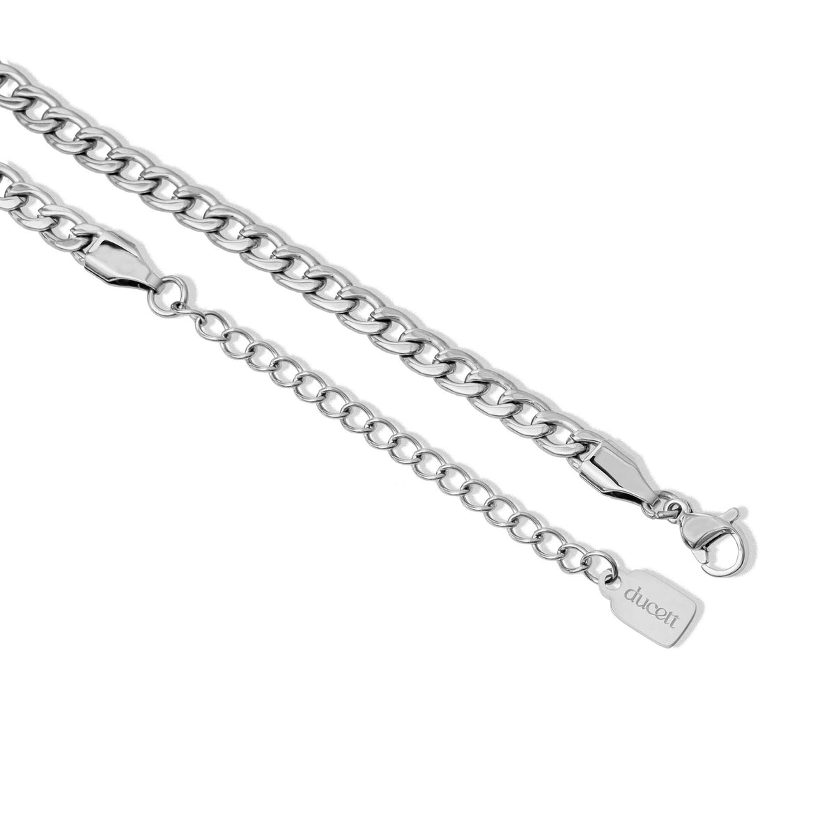 Loose letter & birthstone necklace silver