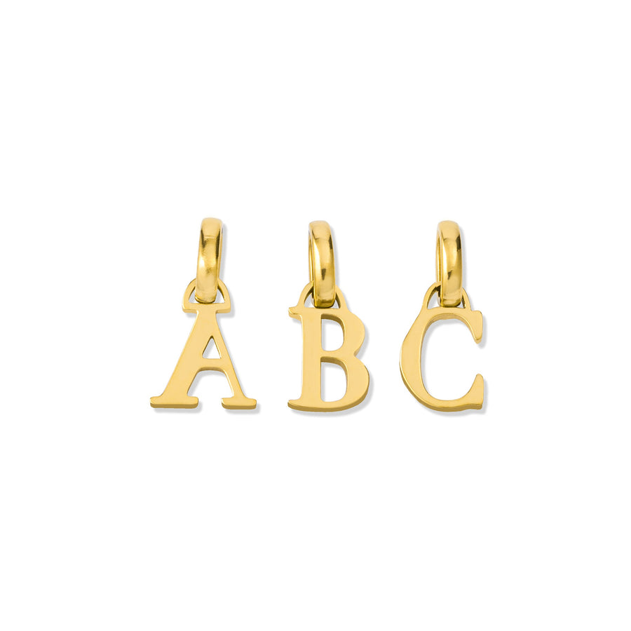 Letter charm gold