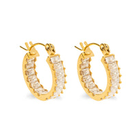 Coral earring white gold