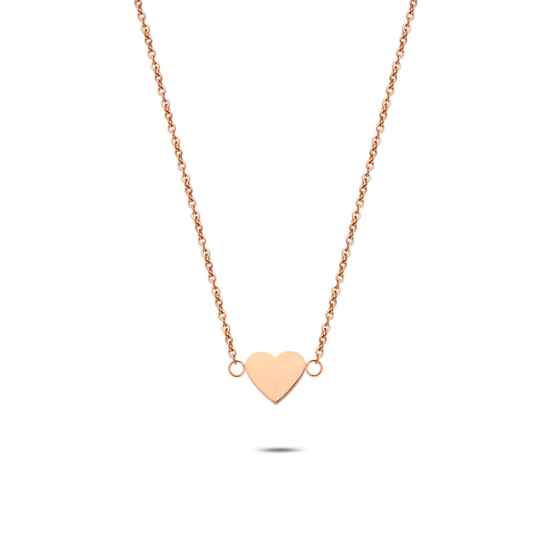 Heart necklace rosé gold