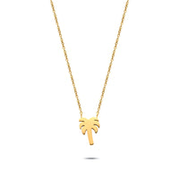 Palm tree necklace gold