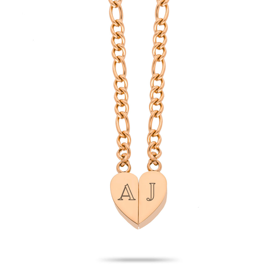 Magnetic heart rose gold