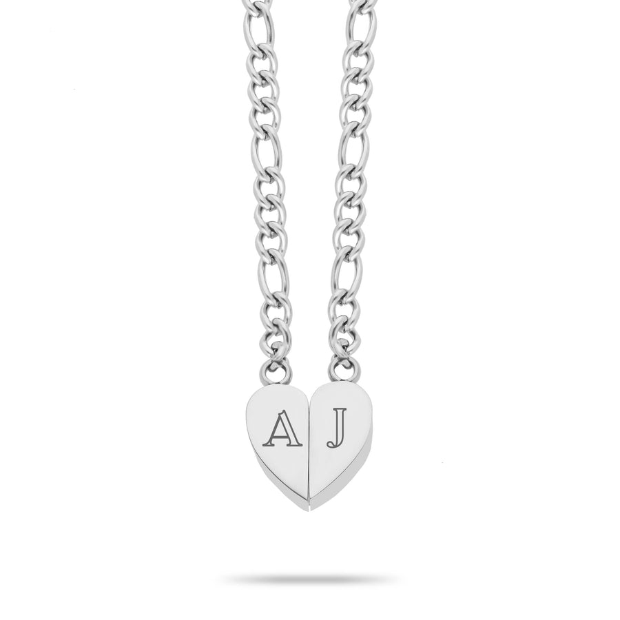 Magnetic heart silver
