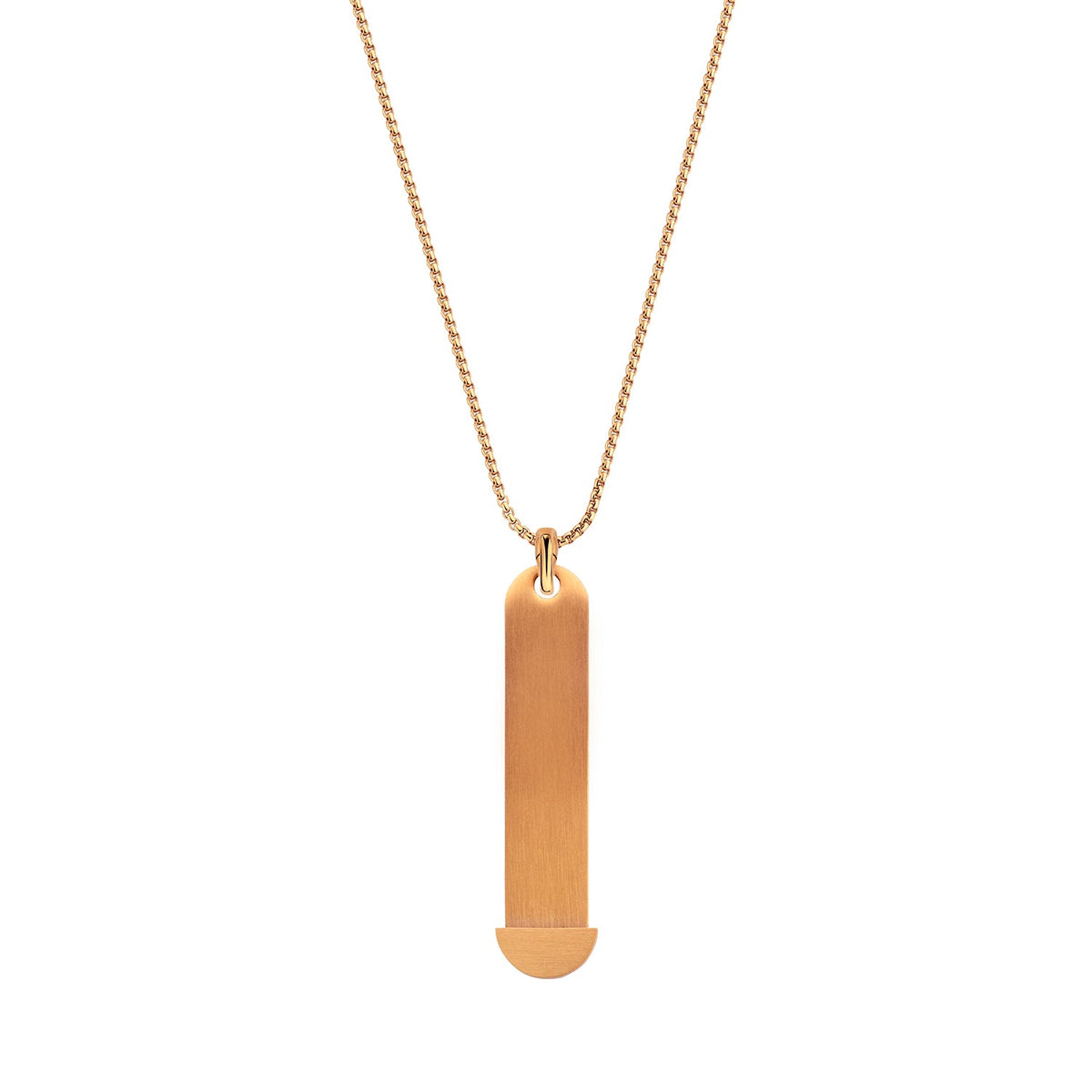Mesh charm necklace rosé gold