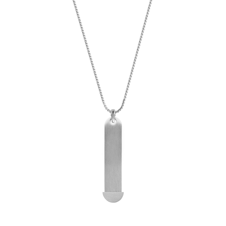 Mesh charm necklace silver