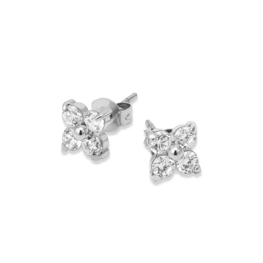 Mini blossom earrings silver