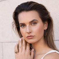 Rope earring rosé gold