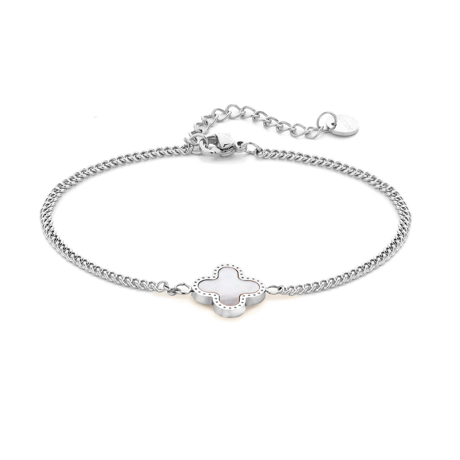 Seashell blossom bracelet silver