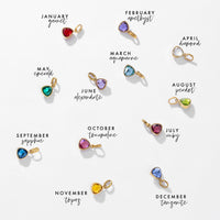 Letter & birthstone snake necklace silver